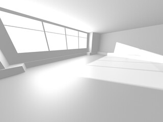 Obraz premium White Modern Background. Abstract Room Concept