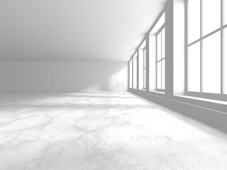 White Modern Background. Abstract Room Interior Concept