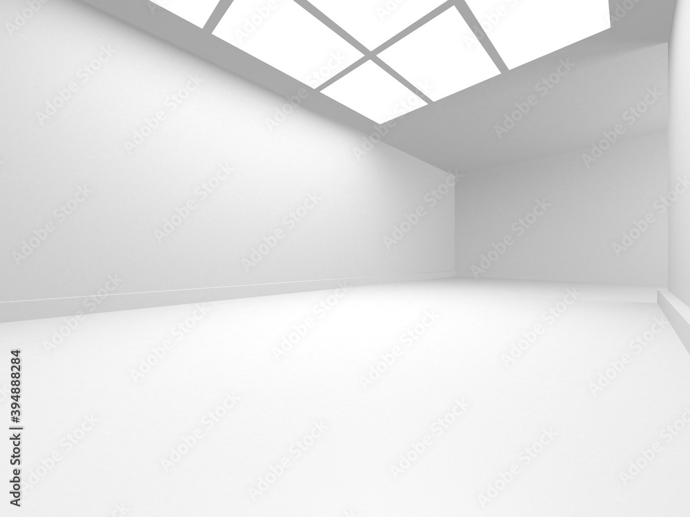 Wall mural abstract white room architecture design concept