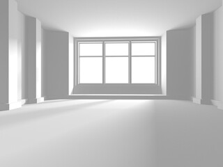 Abstract White Architecture Design Concept