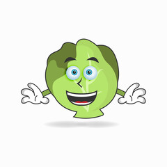 Cabbage mascot character with smile expression. vector illustration