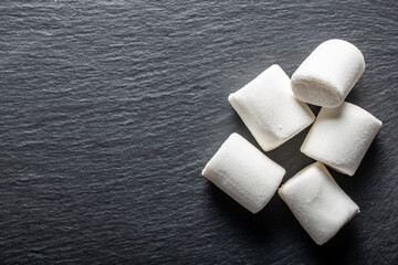 White sweet marshmallows candy.