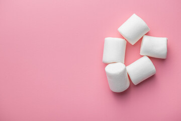 White sweet marshmallows candy.