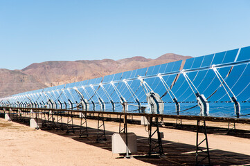 Solar thermoelectric farm in the Mojave desert

