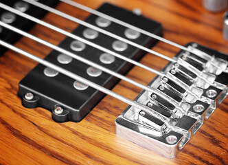 Fototapeta premium Electric guitar old wooden with impressional feeling.