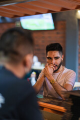 mexican man choosing food