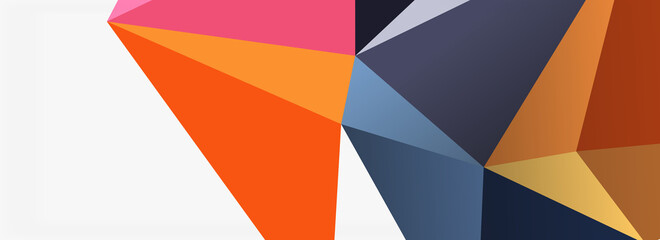 3d mosaic abstract backgrounds, low poly shape geometric design