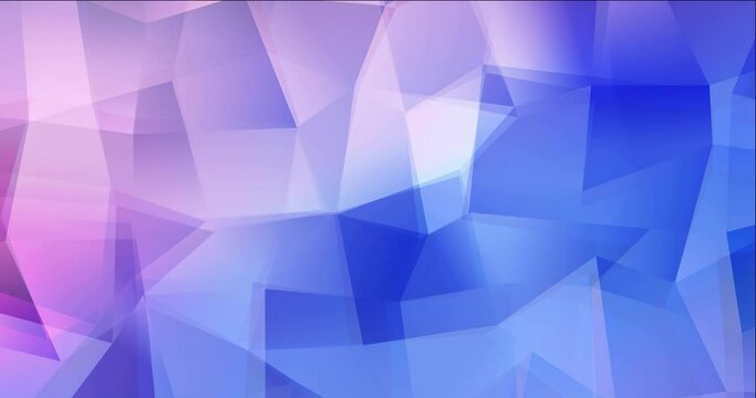 4K looping light pink, blue video with polygonal materials. Modern abstract animation with gradient. Movie for a cell phone. 4096 x 2160, 30 fps. Codec Photo JPEG.