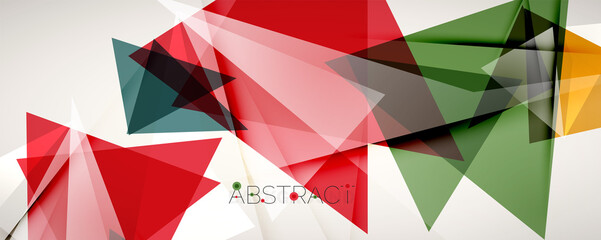 Fototapeta premium Geometric abstract background. Color triangle shapes. Vector illustration for covers, banners, flyers and posters and other designs