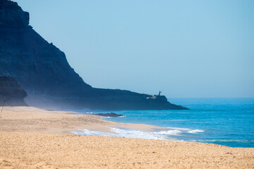 Fototapeta na wymiar Idyllic wild beach in summertime in Portugal
