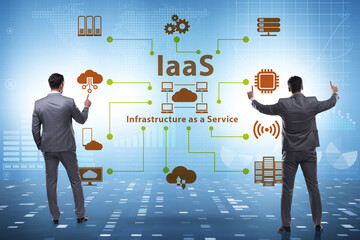 Businessman in infrastructure as a service concept