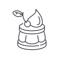 Pancake icon, linear isolated illustration, thin line vector, web design sign, outline concept symbol with editable stroke on white background.