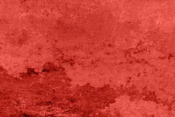Modern Bright red low contrast concrete textured wall background, great design for any purposes. Stylish urban monochrome abstract backdrop. 2021 color trend.