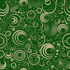 Groen naadloos patroon met cirkels