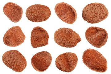 Brown cocoa cornflakes closeup