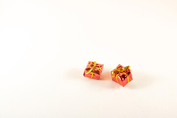 Mini gifts on a white background