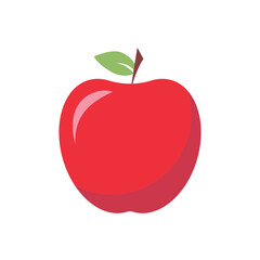 Vector red apple flat icon