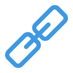 Hyperlink icon icon vector illustration in blue style for any projects