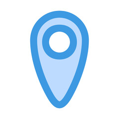 Location icon icon vector illustration in blue style for any projects