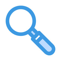 Search icon icon vector illustration in blue style for any projects