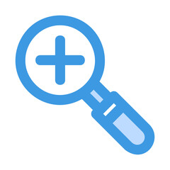 Fototapeta premium Zoom In icon vector illustration in blue style for any projects