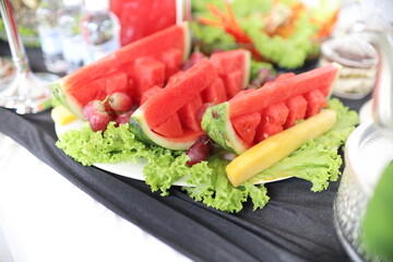 selective focus of nice the creation of watermelon.