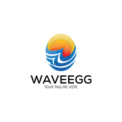 Wave Egg logo design