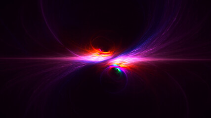 3D rendering abstract multicolor fractal light background

