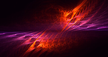 Fototapeta premium 3D rendering abstract multicolor fractal light background 