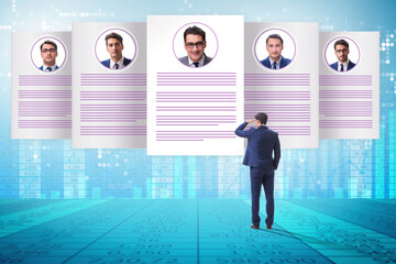 Obraz premium Recruitment and employment concept with cv