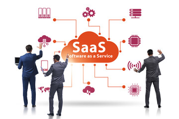 Software as a service - SaaS concept with businessman