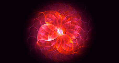 3D rendering abstract multicolor fractal light background
