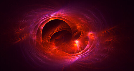 3D rendering abstract multicolor fractal light background
