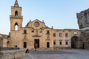 Fototapeta premium Church of Saint Peter Caveoso n the Sassi di Matera a historic district in the city of Matera. Basilicata. Italy