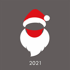 Santa Claus in a face mask - coronavirus pandemic.