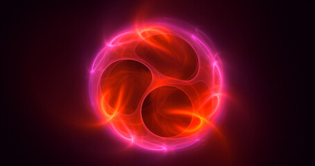 3D rendering abstract round light background