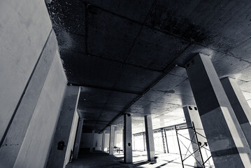 underconstruction hall of the commercial building