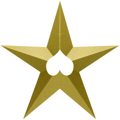 Heart on gold star