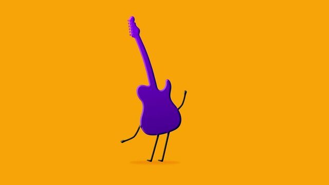 Electric Guitar Dancing Vector Animation