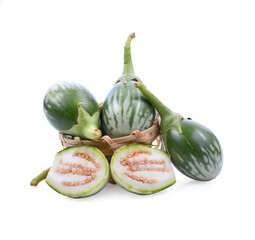 Thai eggplant on white background, Eggplant isolated.