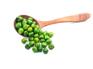 Homemade Dry Spice Wasabi Peas as an Appetizer