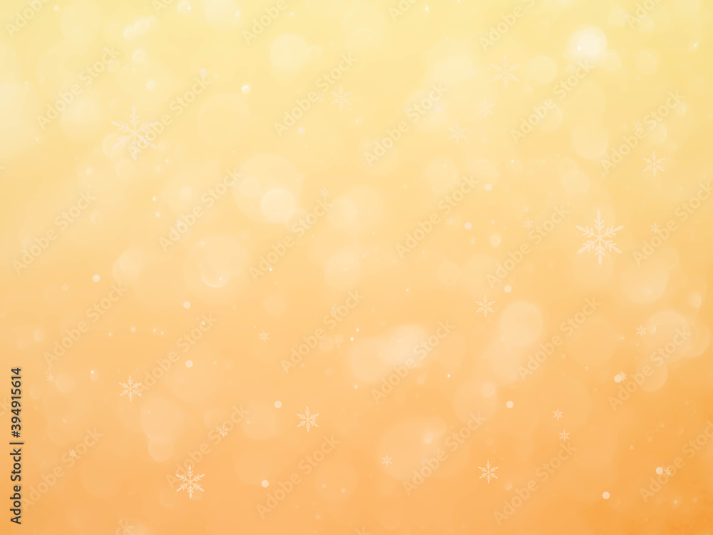 Wall mural golden background with soft bokeh lights.