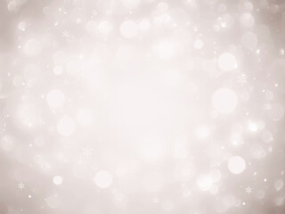 christmas background white snow.White and Silver lights on bokeh abstract background.