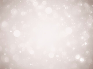 christmas background white snow.White and Silver lights on bokeh abstract background.