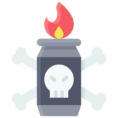 Molotov cocktail icon, Protest related vector