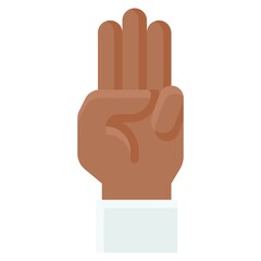 Three-finger salute icon, Protest related vector