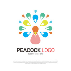 Peacock bird logo design