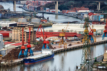 Fototapeta na wymiar Industrial Zone, Biscay, Basque Country, Euskadi, Spain, Europe