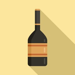 Duty free alcohol icon. Flat illustration of duty free alcohol vector icon for web design