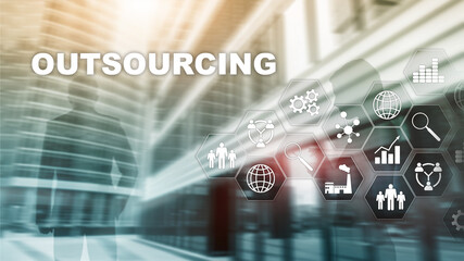 Outsourcing Human Resources. Global Business Industry Concept. Freelance Outsource International...